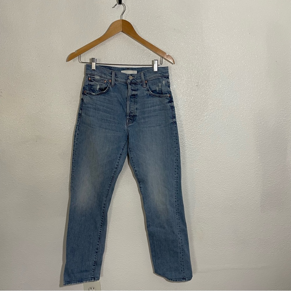 MOTHER Superior Highwaisted Hiker Hover Jeans Size 27 in Slay it with Flowers